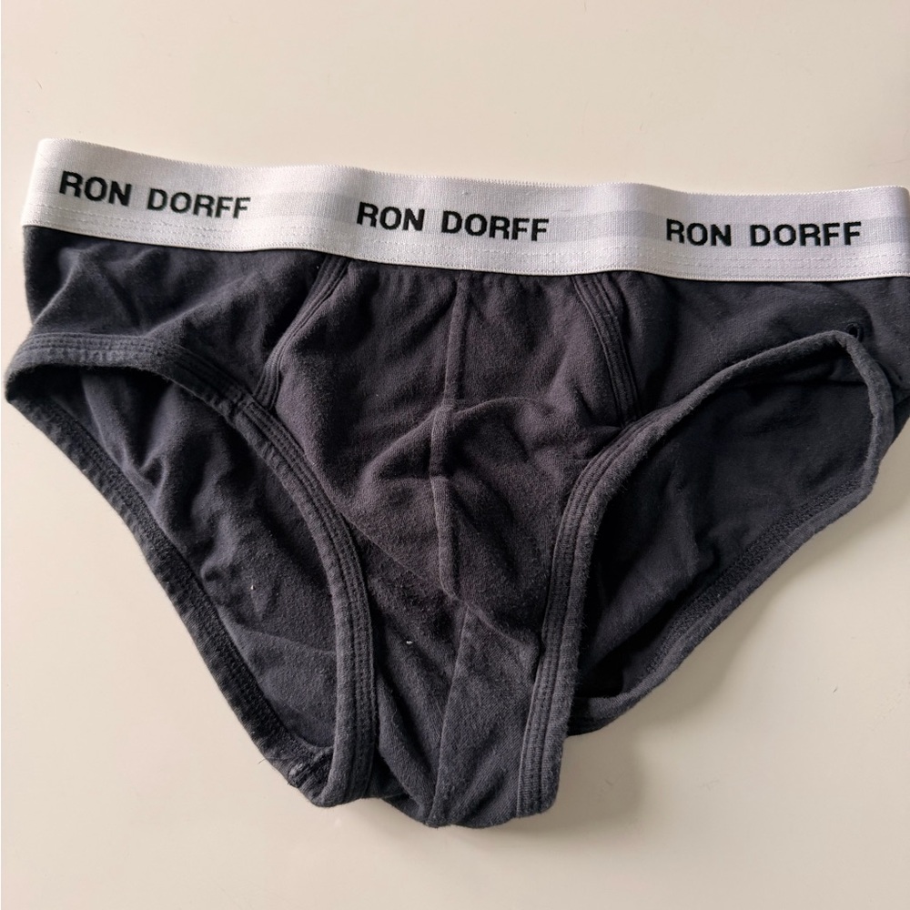 Men's 3-Pack Cotton Briefs — White, Black, Navy Ron Dorff - Picture 2 of 10